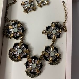 Beautiful black and rhinestone jewelry set